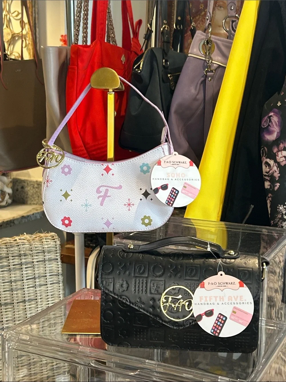 FAO Schwarz SoHo Girls Handbag & Accessories 8”x 5” Set of 2 NWT